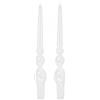 Cereria Di Giorgio - 2 Candele Voluta laccate - Ø 2.2 cm h. 30 cm - Bianco Cloud
