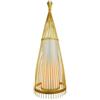 V-TAC VT-4150 Lampada da terra piantana in vero legno rattan con portalampada per lampade E27 - sku 40561