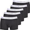 Tommy Hilfiger Pantaloncini Boxer Uomo Confezione da 5 Cotone Elasticizzato, Multicolore (Black/Black/Black/Black/Black), XXL