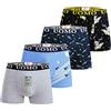 Trendy Boy Boxer Bambino in Cotone Slip Intimo 8-18 Anni Mutande Set da 4 Pezzi Multicolore Design Italiano Ultra Morbido (5140, 12-14 Years)