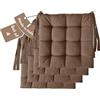 Il Tuo Artigiano Design Set 4 o 6 Cuscini per Sedie da Cucina Made in Italy - Cuscini Sedie Cucina set da 6 40x40 cm spessore 6 cm - Imbottiture in Spugna e morbido acrilico (4, Marrone)