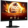 AOC Gaming CQ27G4X - Monitor curvo QHD da 27 pollici, 180 Hz, 0,5 ms, FreeSync Prem., HDR10 (2560x1440, DisplayPort, 2x HDMI) nero/grigio