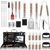 DRAGON RIOT Set di posate per barbecue DRAGON RIOT in acciaio inox, set da 29 pezzi per uomini, regalo, set di accessori per barbecue premium con spatola in valigetta in alluminio, set di posate per barbecue di
