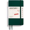 LEUCHTTURM1917 370576 Agenda settimanale 2025, Pocket A6, copertina morbida - Agenda da 12 mesi, 80 g, a righe - Forest Green