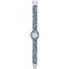Hip Hop Cinturino Spring Fever, Cinturino Intercambiabile Orologio Donna per Cassa da 32 mm Colore Bianco cn Stampa Fiori Blu in Silicone Morbido Resistente all'Acqua HBU0994