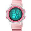 TONSHEN Sportivo Digitale Orologio Donna e Bambini 50M Impermeabile LED Elettronico Plastica Cassa Gomma Cinturino Outdoor Plastica Orologi da Polso e Gomma (Rosa)
