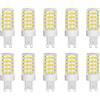 ZFQ Lampadine LED G9 10W, 1000LM Equivalente 100W Alogena, Bianco Freddo 6500K, 220-240V, Non Dimmerabile, Risparmio energetico, Angolo Di Fascio Di 360 °, 10 Pezzi