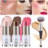 CHSEEO 3 Pezzi Contouring Viso Stick, Blush Stick, Contour Highlighter, Bacchetta di Bellezza per Fard, Impermeabile Leggero di Trucco, Finitura Naturale Liscia A Lunga Durata