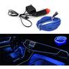 Generic Striscia LED Auto Interni Fibra Ottica 12v Decorazione Filo 1mt Blu Atmosfera Design Fai da Te