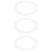 PATIKIL 3,19 ID 4,53 OD Zoccolo cerchio per Incassi Luce, 3pz Lucido Bianco Zoccolo Rifinitura cerchio Illuminazione Apparecchi per Soffitto Parete Incassi Lattina Faretto Incasso
