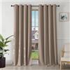 Joydeco Tende Oscuranti per Interni 2 Pezzi L 135 x A 240, Tende Termiche Isolanti con Occhielli per Soggiorno e Camera da Letto Moderne Blackout Curtains, Cachi
