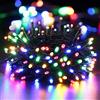 BrizLabs Luci di Natale Multicolor 10M 100 LED Luci Stringa Batteria 8 Modalità Impermeabile Cavo Verde Catena Luminosa Interno Decorazioni Natalizie per Giardino, Albero di Natale, Matrimonio