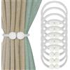 Oenothera 6 Pezzi Ferma Tende con Calamita, Calamite per Tende, Clip Tende con Perla per Decorazione Casa, Ufficio, Hotel (Bianco)
