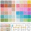 WAREHOUSE 18000 Perle da 3 mm per Bracciali, Colorate in Vetro per Filo, Kit di Fascino per Gioielli
