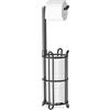 AFAjwsc Porta Carta Igienica da Terra, Colonna bagno porta rotolo dispenser supporto moderno,a prova di ruggine,può contenere 4 rotoli