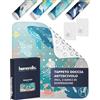 homerella® Tappeto doccia antiscivolo 53x53cm incl. 2 Ganci - Tappetino doccia sensibile alla pelle - Tappeto per doccia rettangolare - Tappetini antiscivolo per doccia bambini