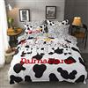 Tbrand Set copripiumino per cani carino Cartoon Puppy Dalmazia Set biancheria da letto animale zampe Comforter copertura reversibile adorabile