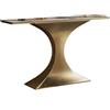STCERY Tavolo Consolle Ingresso, Tavolo d'ingresso alto e stretto,Struttura Metallica Stabile e Facile da Montare, Tavolo Consolle Moderno per Salotto e Corridoio(Color:Gold,Size:100cm/39.5in)