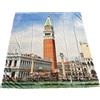 LARA MORADA - Telo Copritutto, Gran Foulard per Divano/Letto, Telo Copritutto in Cotone 100%, Made in Italy, Stampa Digitale, Misura Matrimoniale 240x270 cm, 4k Art Photo, Piazza San Marco