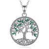 EUDORA Harmony Ball Collana Albero della Vita per Donna Uomo Argento Sterling S925, Ciondolo Vintage Albero della Vita con Amuleto Cubico 5A Regali per Donna Uomo, 20+2
