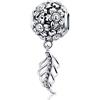 YASHUO Jewellery Charm in argento Sterling 925 a forma di albero della vita con ciondolo e scritta I Love My Family, compatibile con bracciali Pandora e collane maglia snake, Perla in argento Cristallo,