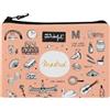 Mr. Wonderful - Astuccio porta oggetti - Madrid - Beauty case da viaggio - Chiusura con cerniera - Beauty case in cotone, multicolore, Trousse