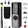 GPUTEK Pompa elettrica per bicicletta, mini pompa ad aria per bicicletta, 150 PSI, con misuratore di pressione digitale, ricaricabile, con accessori per valvole per bici da corsa, mountain bike