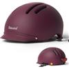 Thousand Chapter casco bici unisex adulto - Tecnologia MIPS e sistema antifurto PopLock integrato - Design leggero ventilato luce LED posteriore - Casco ciclismo uomo strada - Chapter Deep Burgundy, S