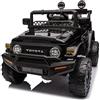 Tecnobike Shop Auto Macchina Elettrica per Bambini Jeep Toyota Fj Cruiser Ride-On12V Telecomando Luci e Suoni (Nero)