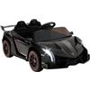 COSTWAY Lamborghini Macchina Elettrica per Bambini, Auto Elettrica Cavalcabile con Telecomando Luci LED, 3 Velocità, 3-6 km/h, Modalità Dondolo, per Bambini 3-8 Anni (Nero)