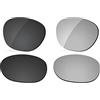 LenzReborn Sostituzione Lente Polarizzata Compatibile con Occhiali Da Sole Ray-Ban RB3528-61 - Più opzioni, nero scuro + grigio argento, Taglia unica