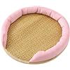 Luojuny Cuscino rotondo per gatti, 30/40/50 cm, morbido e traspirante, per interni, lavabile, cuccia per animali domestici, in tessuto rinfrescante, letto per gatti estivi, per interni ed esterni,