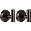 YUET 2 Pezzi Ganci Portasciugamani in SUS 304 Acciaio Inox Gancio Appendiabiti da Parete Con Accessori a vite per Cucina e Bagno Asciugamani Muro Accappatoio (Rame Antico)