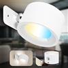 B.K.Licht - Lampada da parete sin corriente con batteria ricaricabile, rimovibile magneticamente, ruotabile di 360 gradi, dimmerabile, CCT, luce da parete per interni, lampa letto, 9,5x8x4,5cm, bianco
