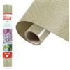 Siser® Glitter 14-K Gold, 30cm x 0,5mt, Vinile Termotrasferibile Termoadesivo Glitterato per la Personalizzazione dei Tessuti, Abbigliamento e Accessori, Hobby Creativi, Facile da Tagliare