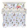 Franco Collectibles Peanuts - Set di biancheria da letto, 7 pezzi, super morbido, copripiumino e lenzuola, con federe, king size, prodotto con licenza ufficiale al 100%
