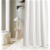 ROOM99 Tenda con nastro arricciato, Aura, 140 x 260 cm, larghezza x altezza, moderna Curtain per soggiorno, camera da letto, ecru, 1 pezzo