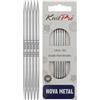 KnitPro Aghi Nova a doppia punta - Ferri da maglia a doppia estremità 12,5 cm x 3,25 mm, confezione da 5