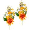 Flair Flower Ramo decorativo con crisantemo, papavero, foglie autunnali, 42 cm, rami autunnali, fiori artificiali, fiori artificiali, foglie artificiali, fiori di seta, decorazione floreale, ramo, decorazione per