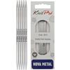 KnitPro Aghi Nova a doppia punta - Ferri da maglia a doppia estremità 12,5 cm x 3 mm, confezione da 5
