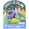 Floss & Rock Dino Stick and Play - Libro di attività per bambini, con 50 adesivi riutilizzabili