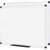 VIZ-PRO Set di 2 Lavagna Bianca Magnetica Cancellabile a Secco, 90 x 60 cm | Cornice in Alluminio con Vassoio per Pennarelli, Montaggio a Parete per Ufficio, Casa e Scuola