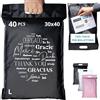 EMBALLAX - 40 Buste per Spedizioni Vinted CON TASCA PER BOLLETTINO - L 30x40cm - NON TRANSPARENTI/ULTRA-RESISTENTI - Sacchetti Spedizione in Plastica - Pochette Postali con Maniglia - grazie