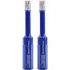 SHDIATOOL Punta per Trapano Diamantata 2PC 6mm Sega a Tazza con Gambo Triangolare per Porcellana Ceramica Piastrella Granito Marmo