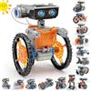 VEPOWER Energia Solare Robot, Technic 15-in-1 STEM Kit Robots Giochi Educativi, Esperimenti Scientifici per Edifici DIY Regali per Bambini Ragazzi Ragazze per 8 9 10 11 12 13 Anni (212 pezzi)