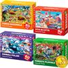 QUOKKA Puzzle Bambini 4 5 6 Anni - 4x60 Pezzi Puzzle Animali 3 4 Anni - Scopri e Cerca Giocattoli Educativi con Animali della Città Polari e Foresta Tropicale - Regalo per Bambini e Bambine dai 3 ai 8