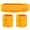 W WIDMANN MILANO Party Fashion - Set di 3 fasce antisudore, con fascia per la fronte e 2 fasce per i polsi, accessori sportivi, per tuta anni '80