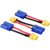 OliRC 3pcs Maschio EC5 Losi a Femmina XT60 connettore Adattatore per Batteria LiPO con Cavo 14awg 5cm (C74-3)