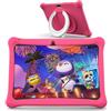 SGIN Tablet Per Bambini 10.1 Pollici, Android 13 Kids Tablet, 4(2+2)GB RAM 64GB ROM, Quad-Core, Preinstallata Kidoz, Controllo Parentale, BT5.2, 1280*800 IPS HD, Tablet PC con Rosa Custodia Protettiva