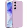 Captor Cover Custodia Colorata in Silicone Liquido per Samsung Galaxy A55, Alta Qualità con Bordo Rialzato per Schermo e Protezione Fotocamera Morbida Con Microfibra Interna (Viola Lilla)